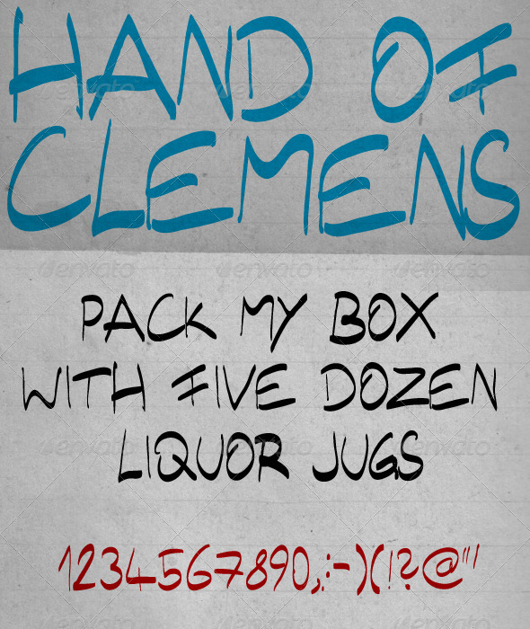 Hand of Clemens - Hand-writing Script
