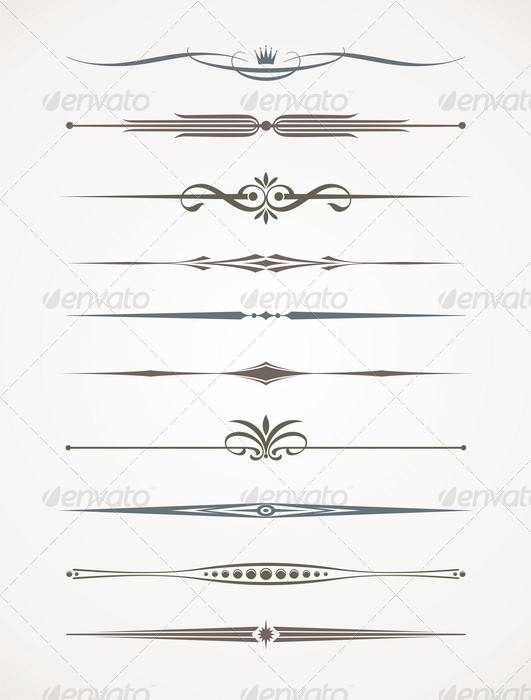 GraphicRiver Vector Set Page Decor And Text Dividers 1406421 GraphicRiver Vector Set Page Decor And Text Dividers 1406421
