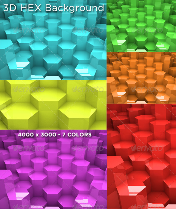 GraphicRiver 3D HEX Background 1408731 GraphicRiver 3D HEX Background 1408731