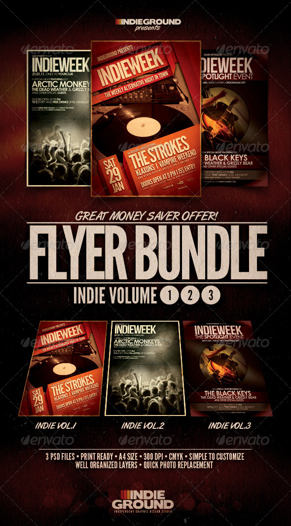 GraphicRiver Indie Flyer Poster Bundle Vol 1-3 235673 GraphicRiver Indie Flyer Poster Bundle Vol 1-3 235673
