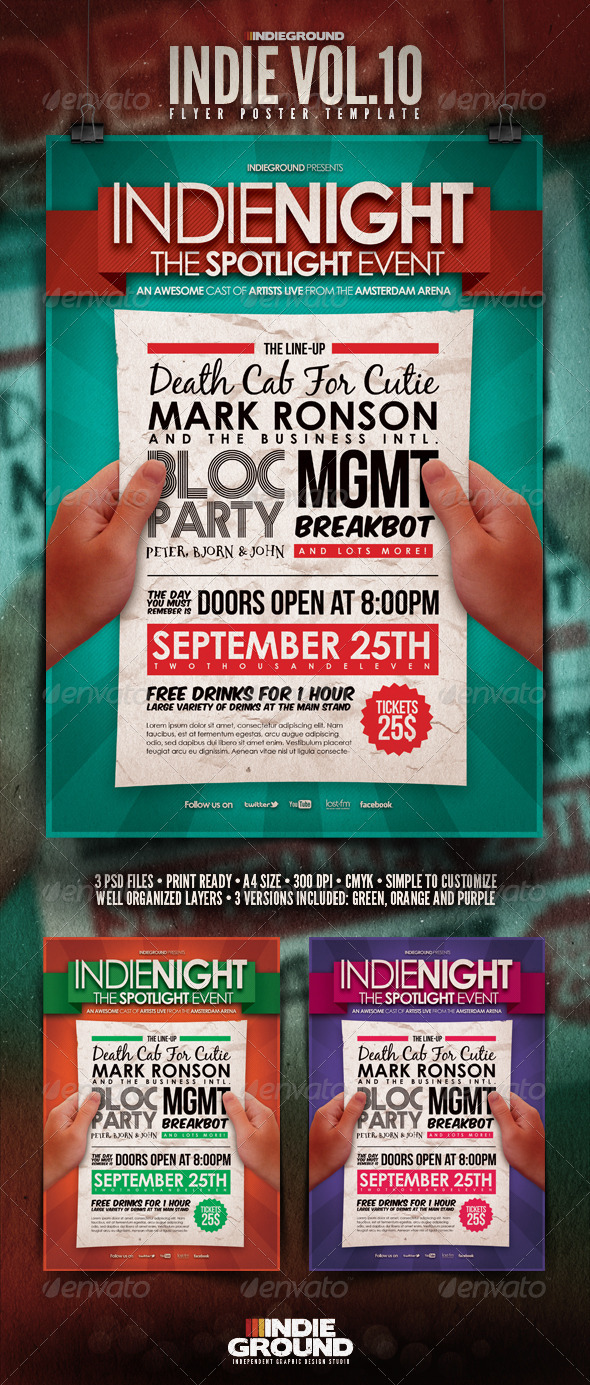 GraphicRiver Indie Flyer Poster Vol 10 506014 GraphicRiver Indie Flyer Poster Vol 10 506014