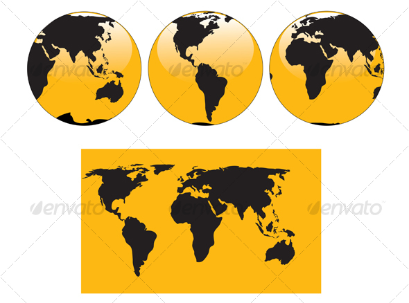 GraphicRiver Map and globes 56195 GraphicRiver Map and globes 56195