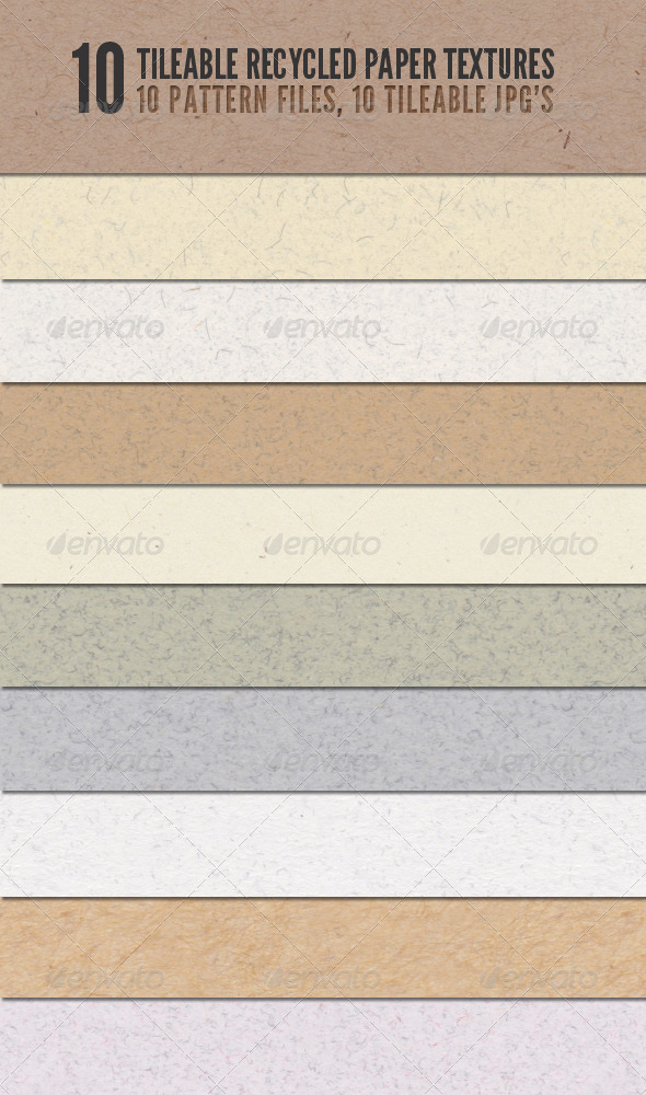 GraphicRiver Tileable Recycled Paper Textures 168528 GraphicRiver Tileable Recycled Paper Textures 168528