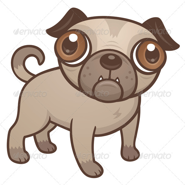 GraphicRiver Pug Puppy Cartoon 170983 GraphicRiver Pug Puppy Cartoon 170983