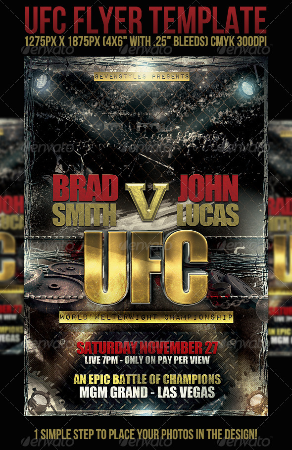 GraphicRiver UFC Flyer Template 442921 GraphicRiver UFC Flyer Template 442921