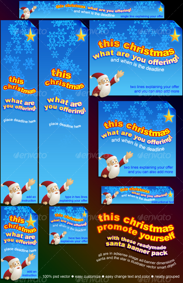 santa banner pack - Miscellaneous Web Elements