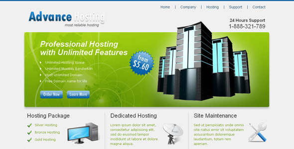 Advance Hosting - Web Hosting Template - Hosting Technology