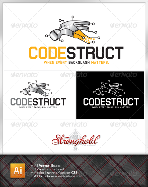 Codestruct Logo - Symbols Logo Templates