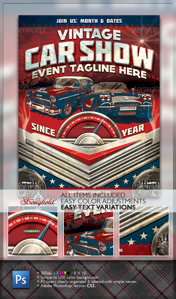 Vintage Car Show Flyer - Miscellaneous Events