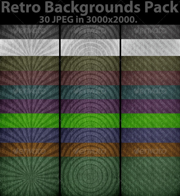 Retro Backgrounds Pack - Backgrounds Graphics