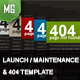 Dark 404 / Maintenance / Launch Page - ThemeForest Item for Sale