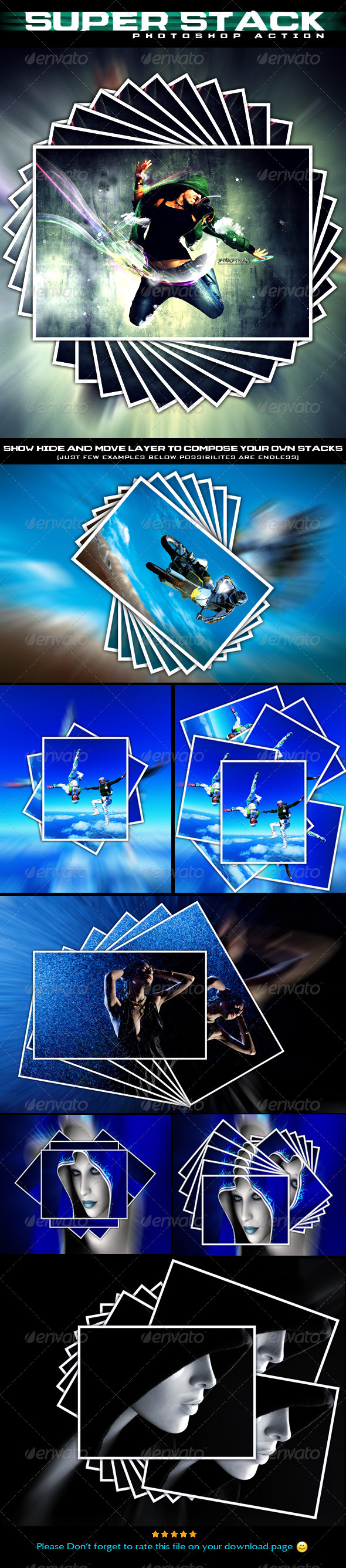 Super Stack Photoshop Action - Utilities Actions