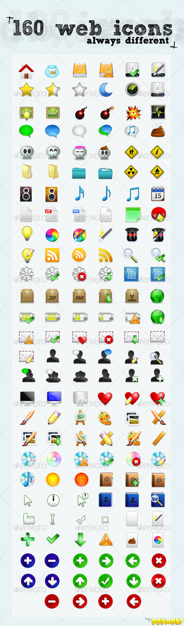 GraphicRiver 160 Cool Web Icons 158390 GraphicRiver 160 Cool Web Icons 158390