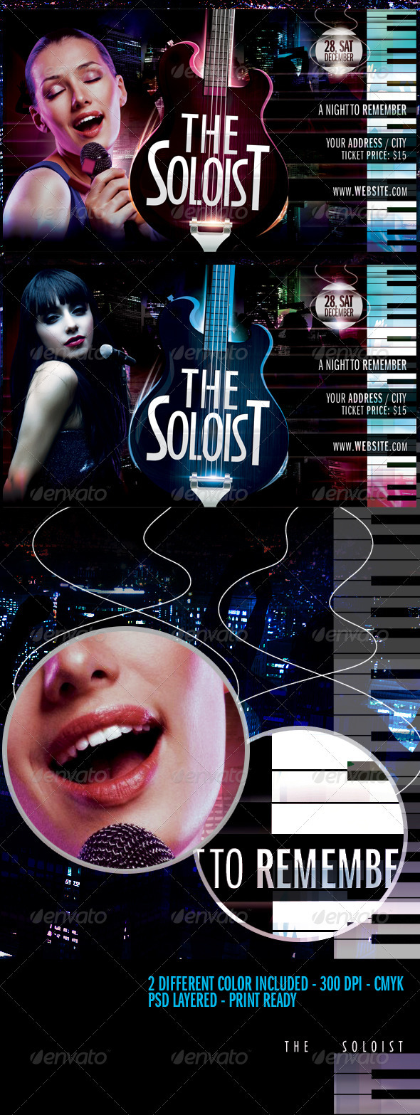 The Soloist Flyer Template - Clubs & Parties Events