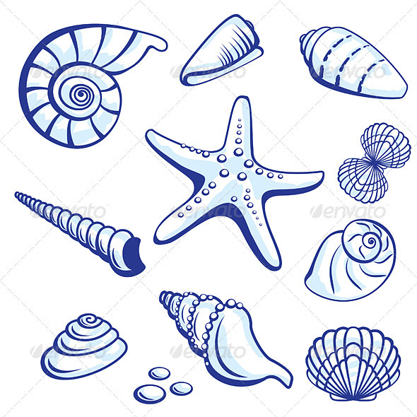 Sea Set - Tattoos Vectors