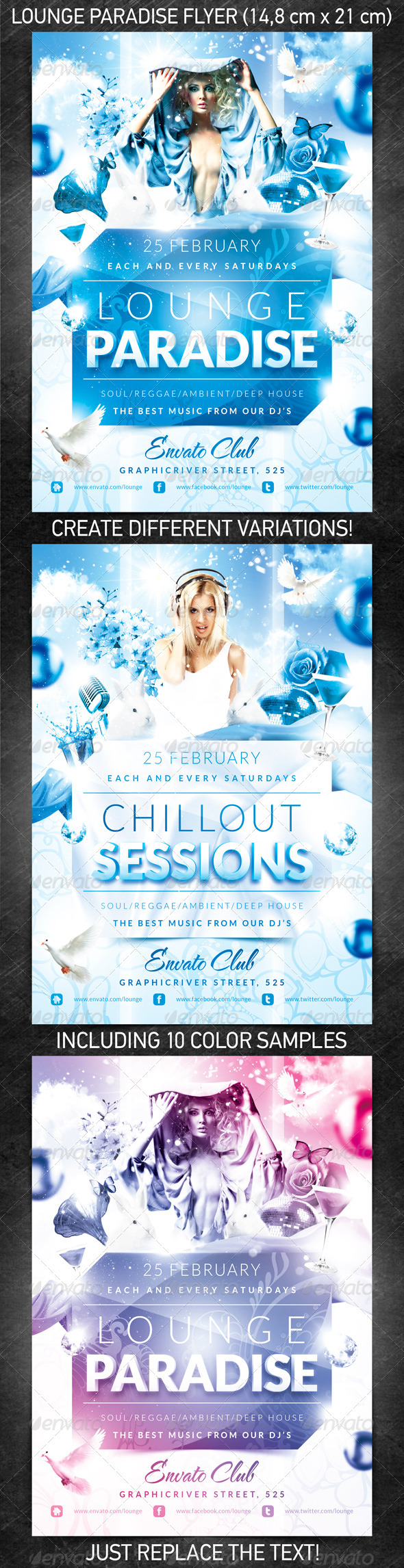 Lounge paradise flyer - Clubs & Parties Events