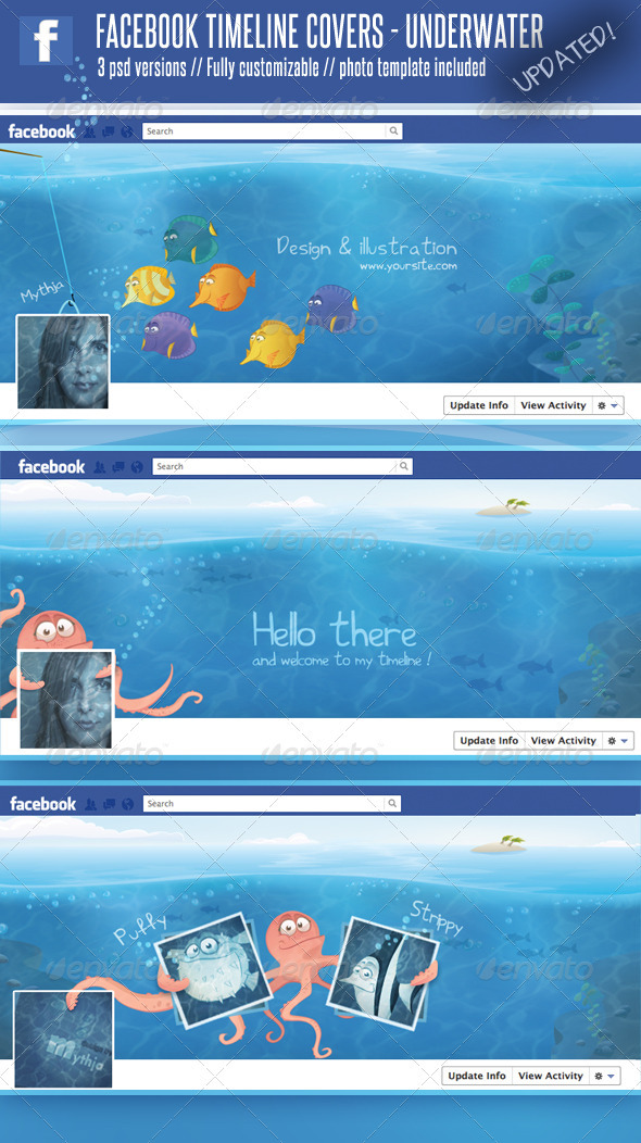 3 Facebook Timeline Covers – Underwater World - Facebook Timeline Covers Social Media