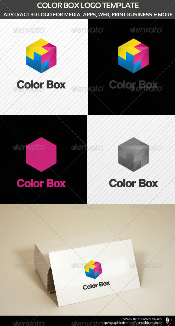 Color Box Logo Template - Abstract Logo Templates