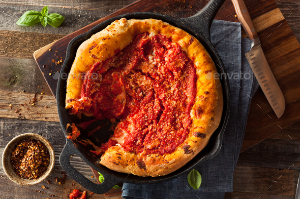 Homemade Deep Dish Pizza