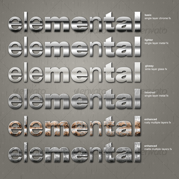 EleMEnTAL - professional styling package - Text Effects Styles