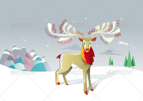 GraphicRiver Christmas Reindeer 1569056 GraphicRiver Christmas Reindeer 1569056