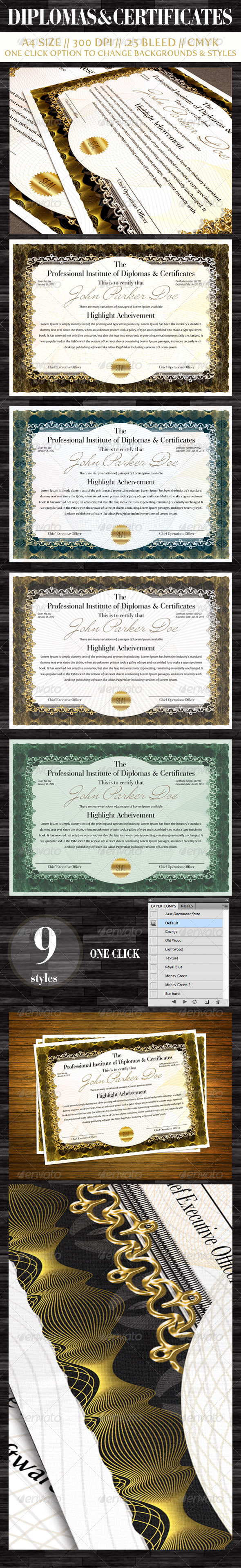 GraphicRiver Diplomas & Certificates 1573633 GraphicRiver Diplomas & Certificates 1573633