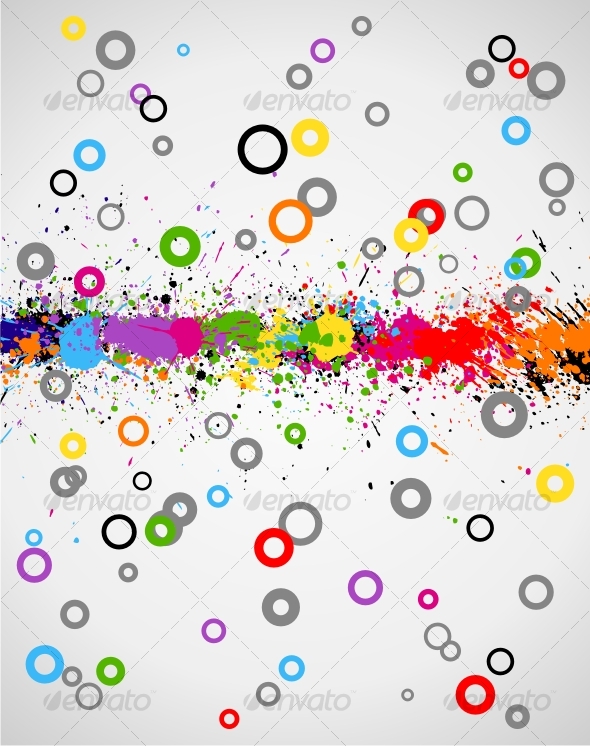 GraphicRiver Color paint splashes background 62125 GraphicRiver Color paint splashes background 62125