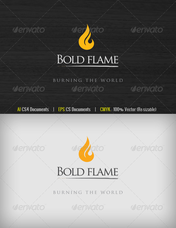 GraphicRiver Bold Flame Logo 1586060 GraphicRiver Bold Flame Logo 1586060