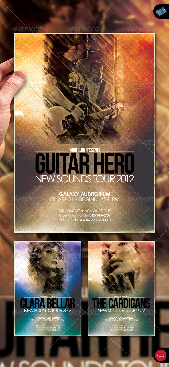 GraphicRiver Music & Event Flyer Guitar Hero 1591122 GraphicRiver Music & Event Flyer Guitar Hero 1591122