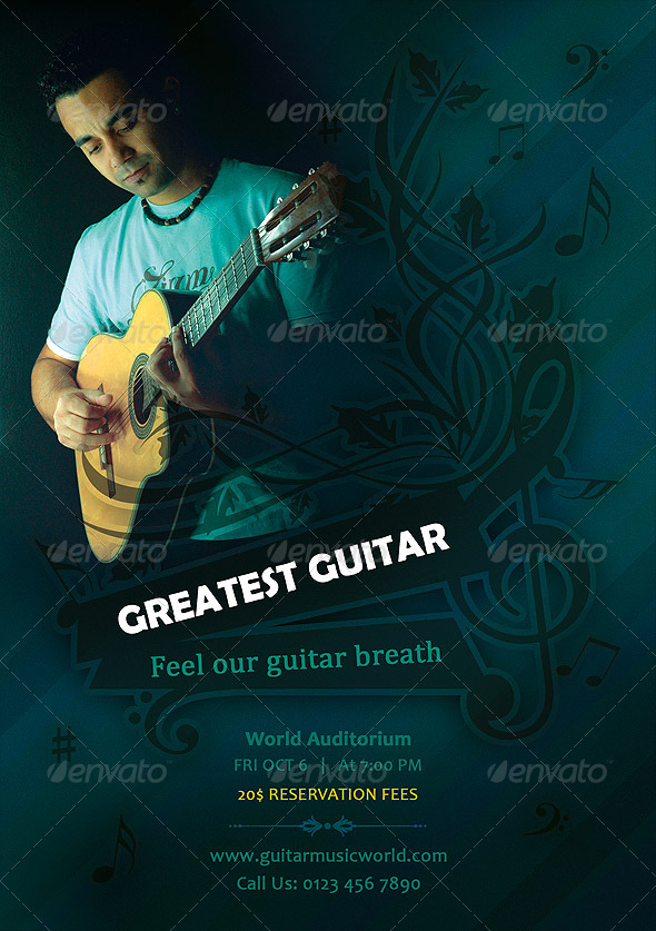 Guitar Concert Flyer - Music World - Clubs & Parties Events