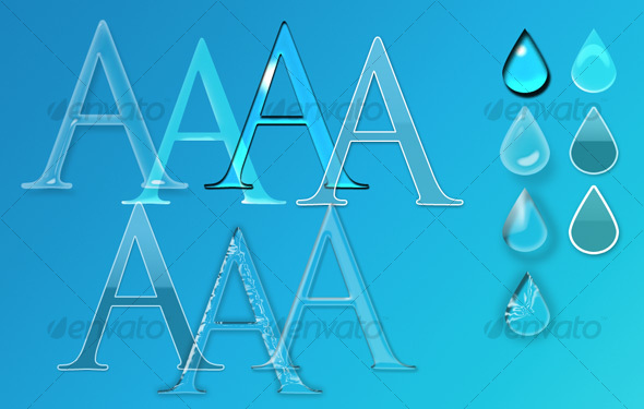 7 Glass Styles for Photoshop - Text Effects Styles