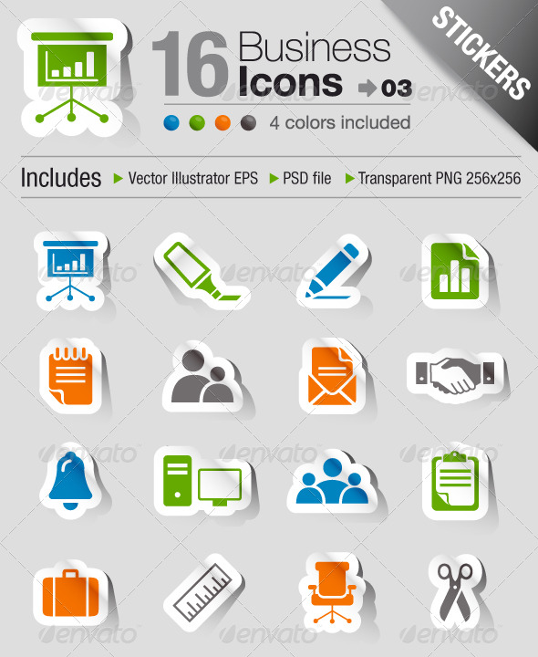 Stickers - Office And Business Icons 03 - Icons
