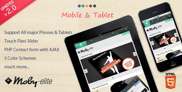 Moby elite - Mobile Template - Mobile Site Templates