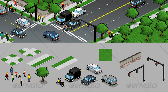 GraphicRiver Pixel Art Design Elements 63951 GraphicRiver Pixel Art Design Elements 63951