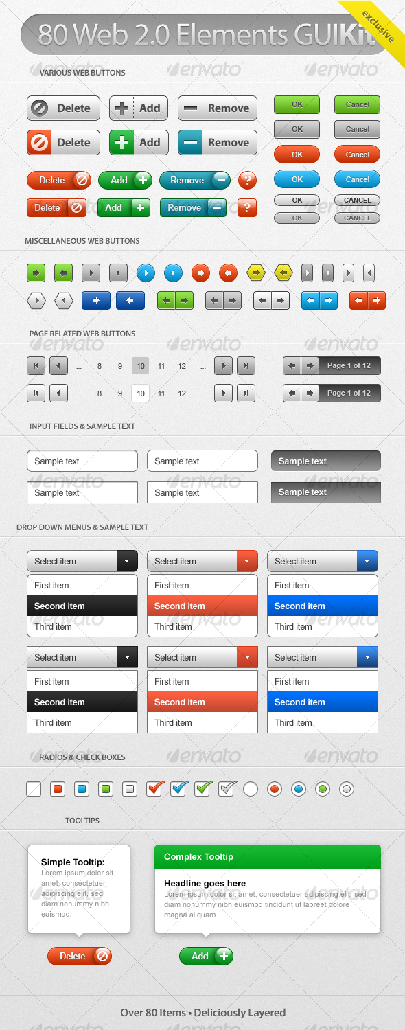 GraphicRiver Web 2.0 GUI Kit 56287 GraphicRiver Web 2.0 GUI Kit 56287