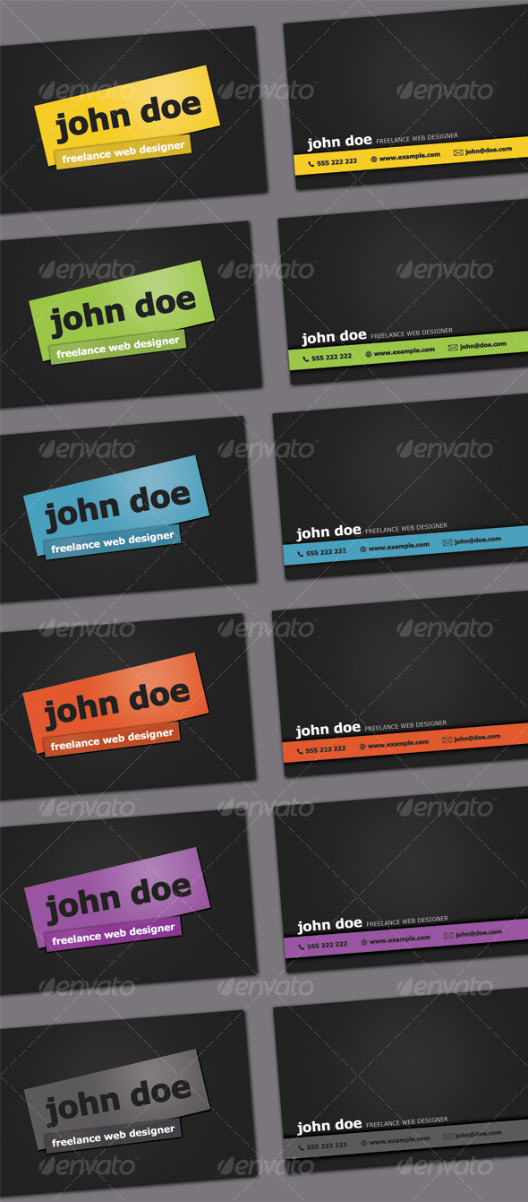 GraphicRiver Simple Dark Business Card 51667 GraphicRiver Simple Dark Business Card 51667