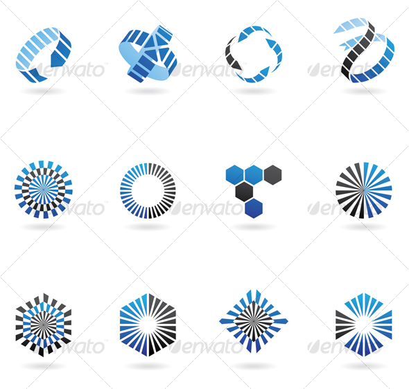 blue arrow icons - Abstract Icons