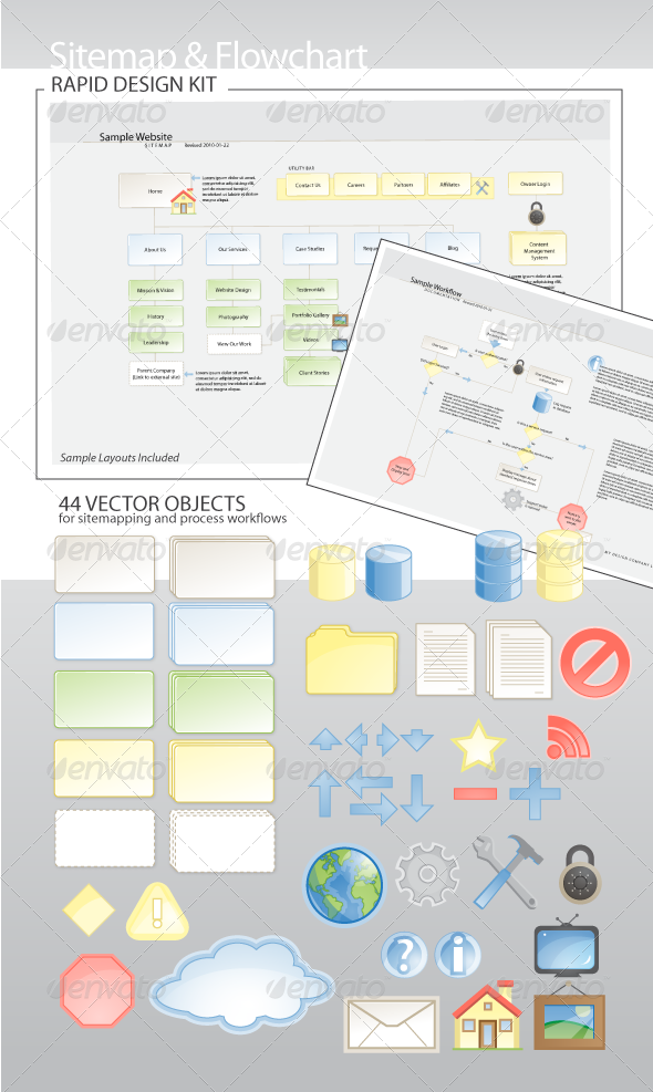 GraphicRiver Sitemap & Flowchart Rapid Design Kit 198762 GraphicRiver Sitemap & Flowchart Rapid Design Kit 198762