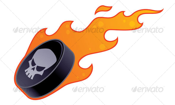 GraphicRiver Flaming Hockey Puck 66549 GraphicRiver Flaming Hockey Puck 66549