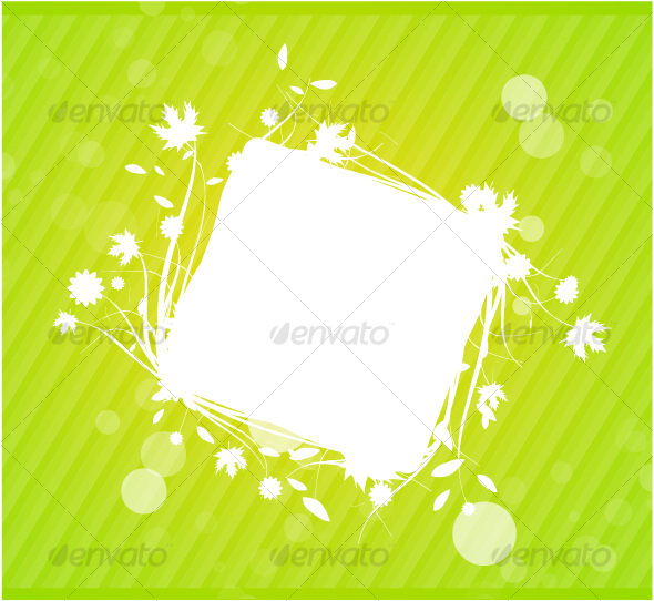 Abstract floral frame - Backgrounds Decorative