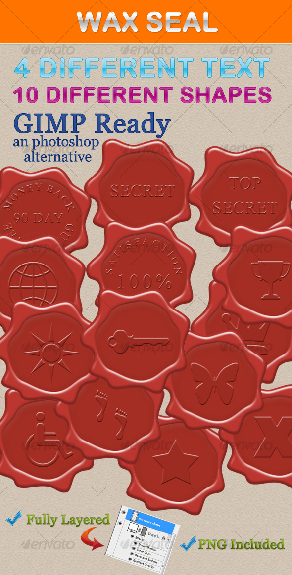 GraphicRiver Wax Stamp 67076 GraphicRiver Wax Stamp 67076