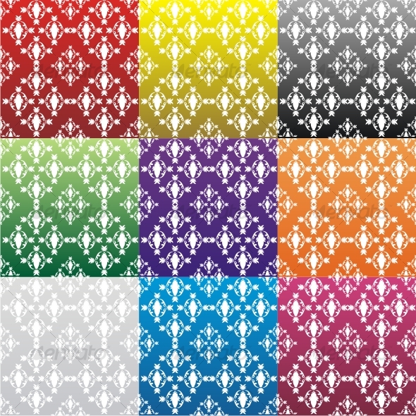 Color vector seamless backgrounds (set) - Backgrounds Decorative