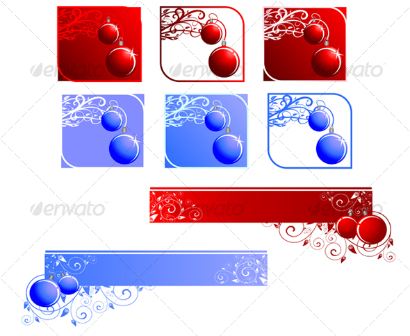 Christmas decorations and banners - Seasons/Holidays Conceptual