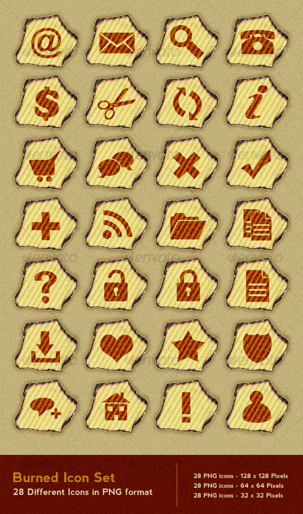 Burned Icon Set - Miscellaneous Icons