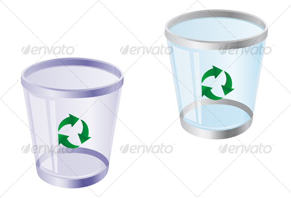 Glossy recycle bin - Decorative Vectors