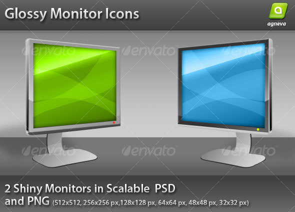 GraphicRiver Glossy Monitor Icon 68566 GraphicRiver Glossy Monitor Icon 68566