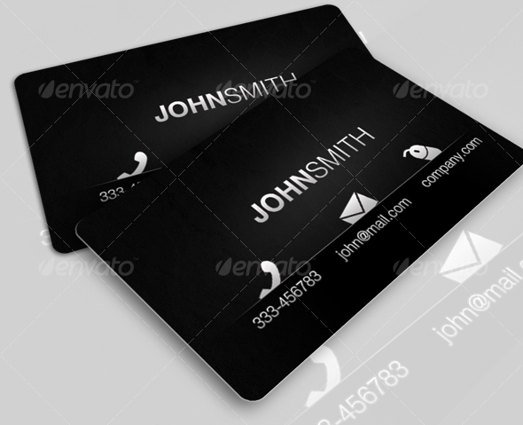 Black Modern Card - Business Cards Print Templates