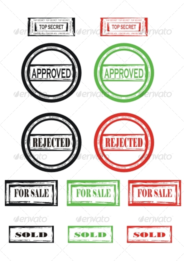 Set of stamps - Miscellaneous Vectors