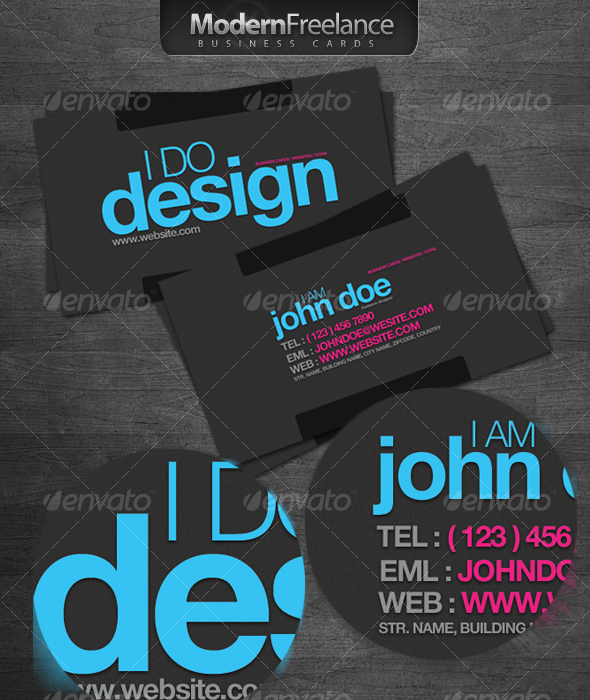 Modern Freelance Business Cards - Creative Business Cards