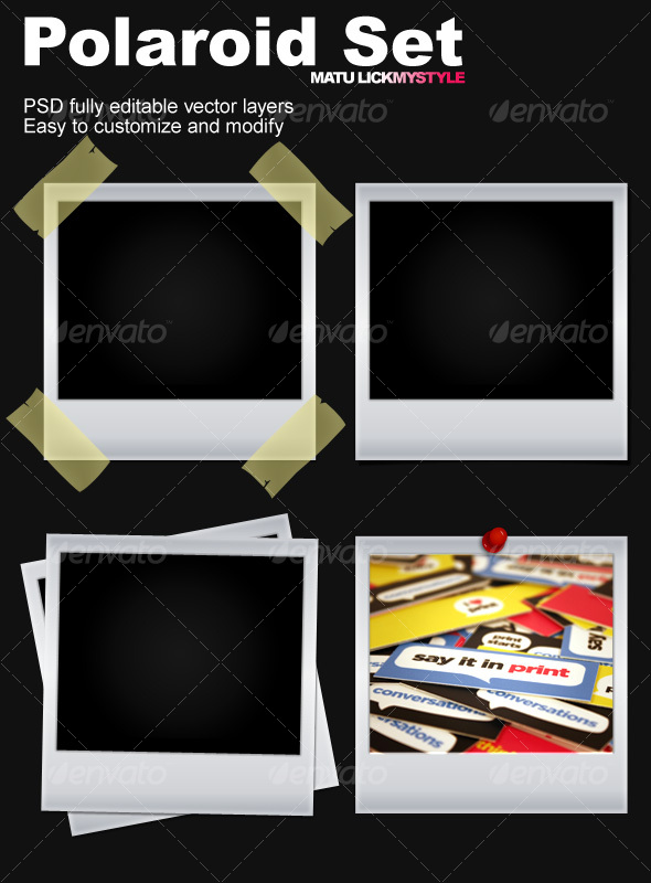 GraphicRiver Polaroid Set 69898 GraphicRiver Polaroid Set 69898